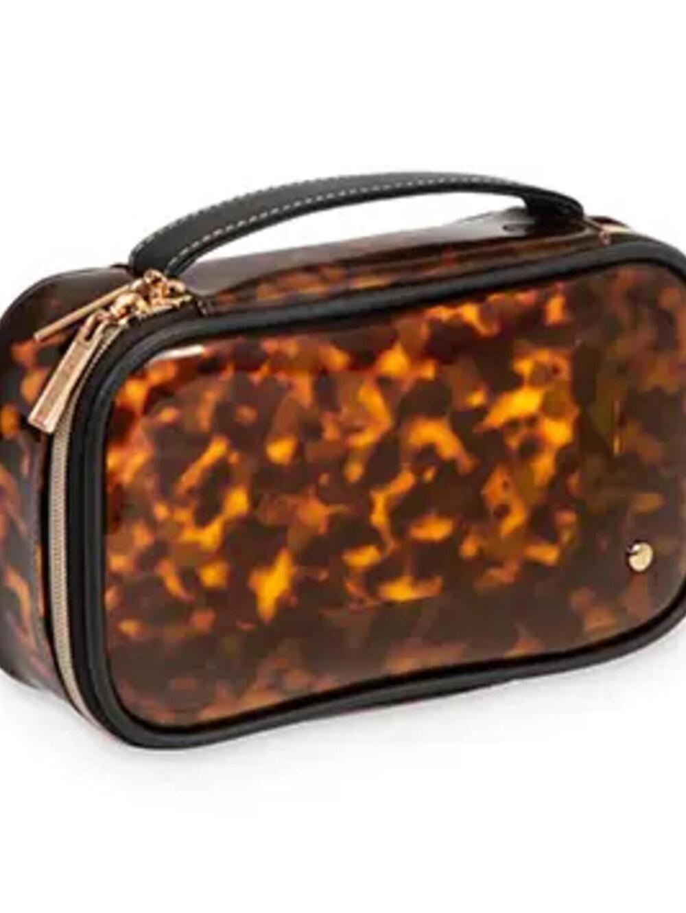 Stephanie Johnson NWT Miami Clearly Tortoise Claire Medium Makeup Case